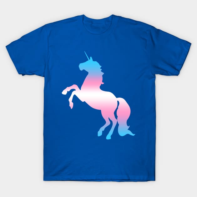 Trans Pride Unicorn T-Shirt by QueenAvocado